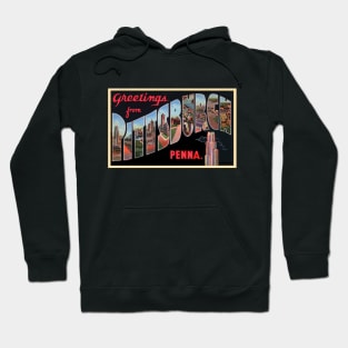 Greetings from Pittsburgh, Penna. - Vintage Large Letter Postcard Hoodie